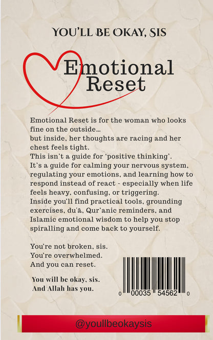 EMOTIONAL RESET- You’ll Be Okay, Sis            PRE-ORDER